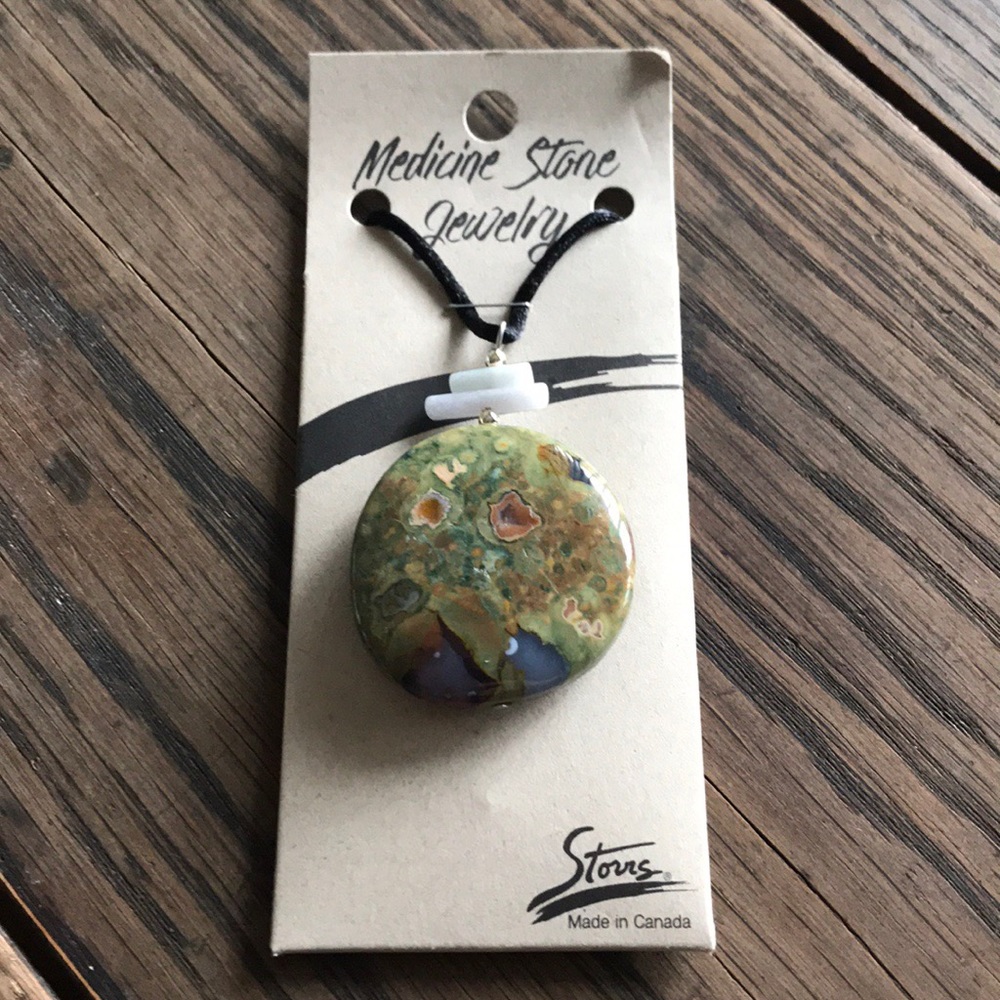 Rhyolite stone necklace